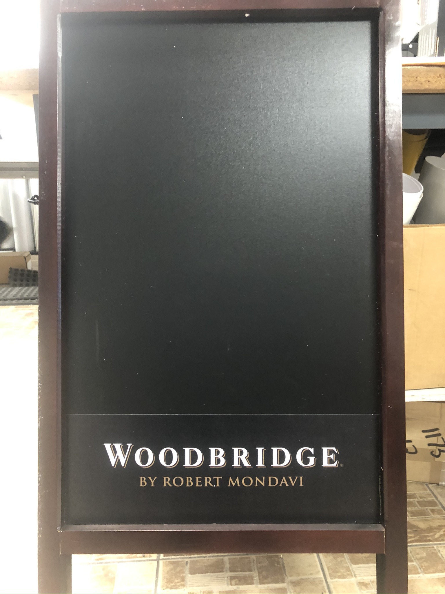 Wood Frame Chalkboard Easel (Mahogany Finish)